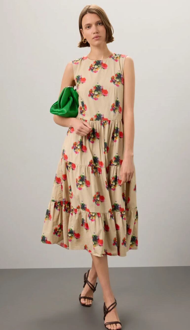 Adam Lippes Collective Tiered Poplin Maxi Size 4